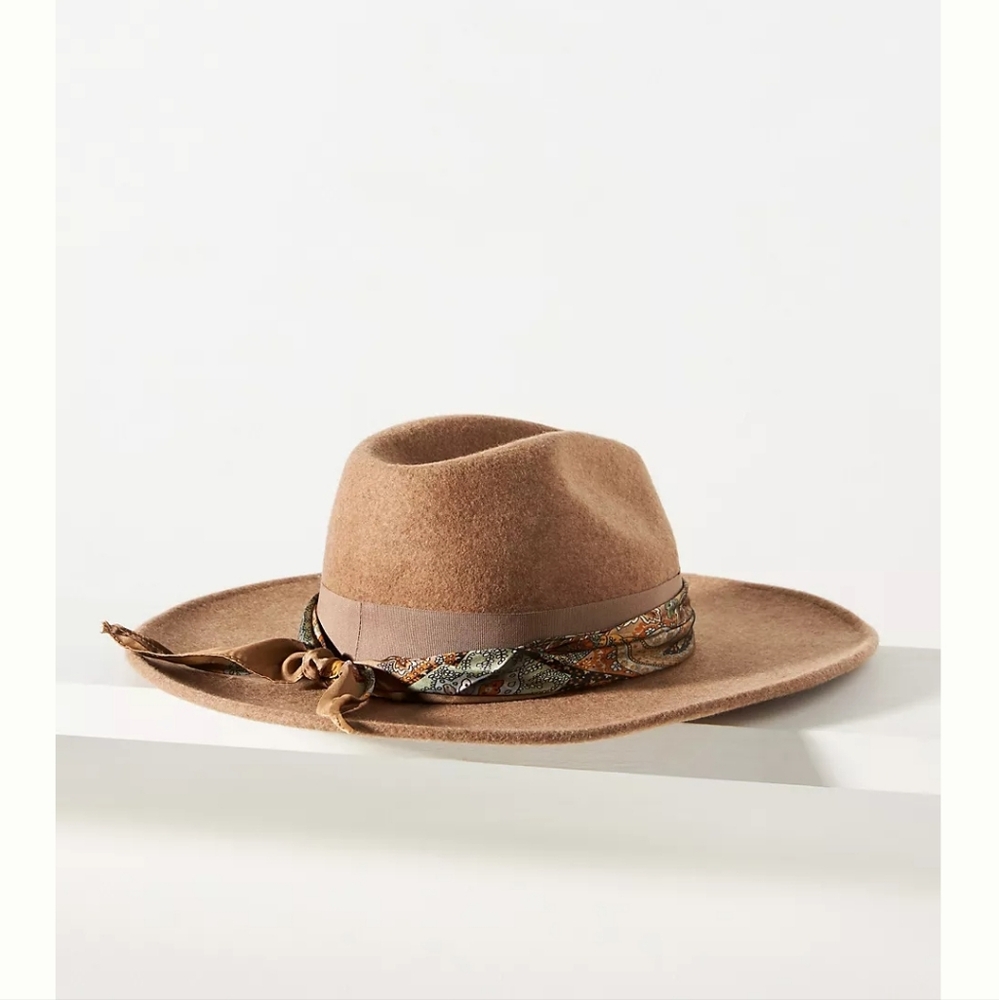 ⚡️Sale NWT Anthro Cover Band Rancher Festival Chic Hat OS - Picture 5 of 11